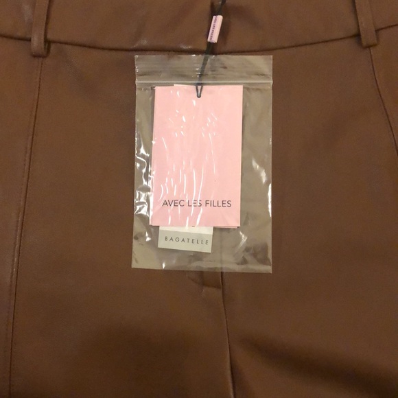 Anthropologie Davina Faux Leather Culottes- Alec Les Filles Sz. Lg - Picture 9 of 9